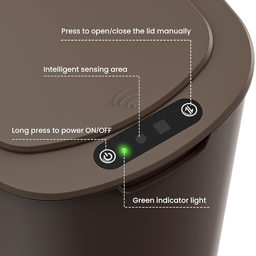 Cesun Motion Sensor Trash Can, 5 Gallon Automatic Bathroom Garbage Can - Image 5