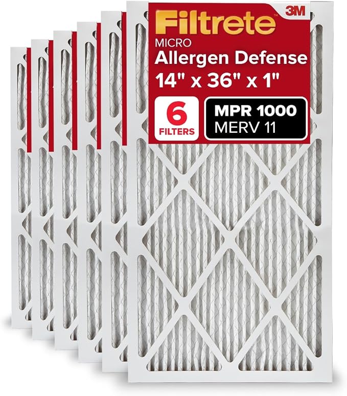 Filtrete 14x36x1 AC Furnace Air Filter, MERV 11, MPR 1000, Micro Allergen by Filtrete