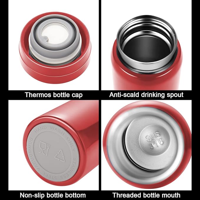 10oz Mini Water Bottle Stainless Steel Thermos Small Flask - Image 3