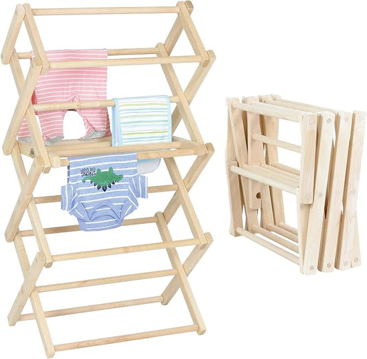 Pennsylvania Woodworks Clothes Drying Rack: Solid Maple Hard Wood Laundry Rack by PennsylvaniaWoodworks