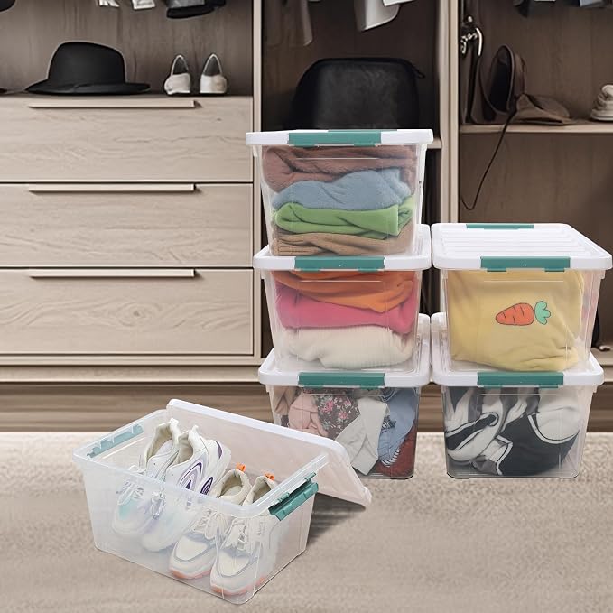 Xyskin 35 Quart Clear Large Storage Box, Plastic Storage Bins - Image 6