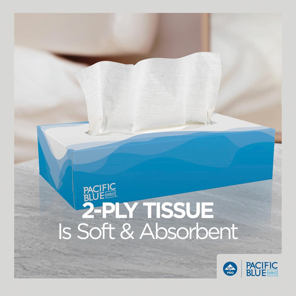 Georgia-Pacific, Pacific Blue Select Facial Tissue (48100), 2-Ply, 100 Sheets...