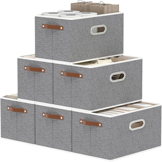 Yawinhe Fabric Storage Baskets, Foldable Closet Organizer by Yawinhe