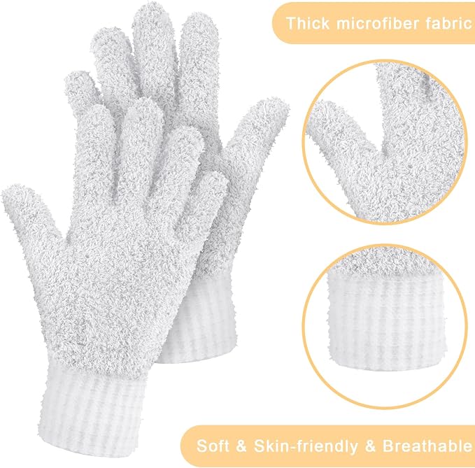 Bencailor 3 Pairs Microfiber Plant Dusting Gloves Leaf Cleaning Gloves - Image 5