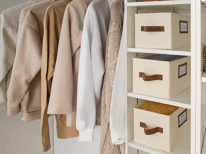 StorageWorks Storage Baskets for Shelves, Foldable Fabric Closet Storage Bins - Image 4