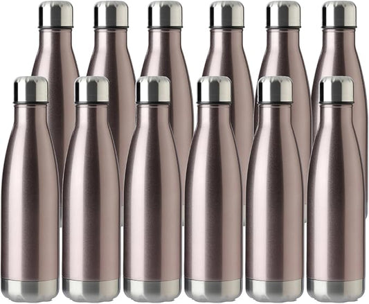 MEWAY 17oz Sport Water Bottle 12 Pack Vacuum Insulated Stainless Steel by MEWAY