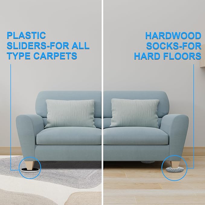 Furniture Sliders for Hardwood Floors: Multi-Surface 3-in-1 Furniture Movers - Image 3