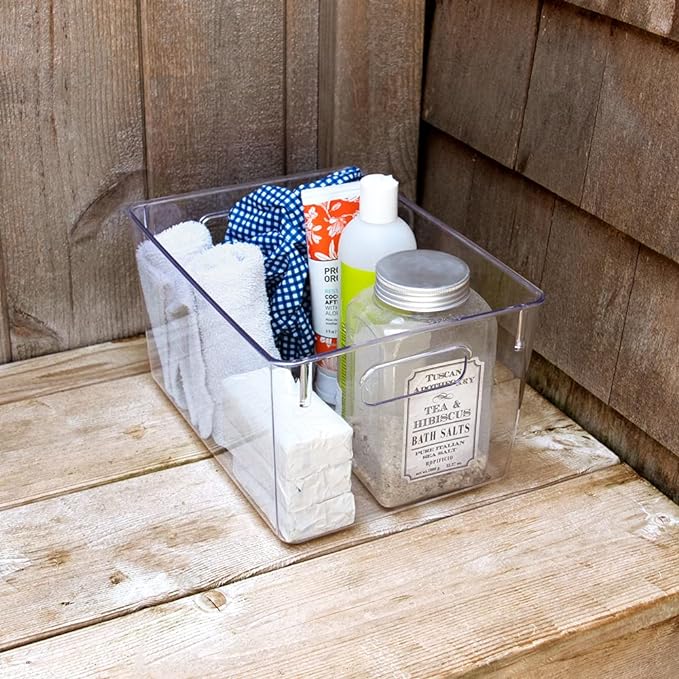 Isaac Jacobs 3-Pack Medium Clear Storage Bins - Image 5