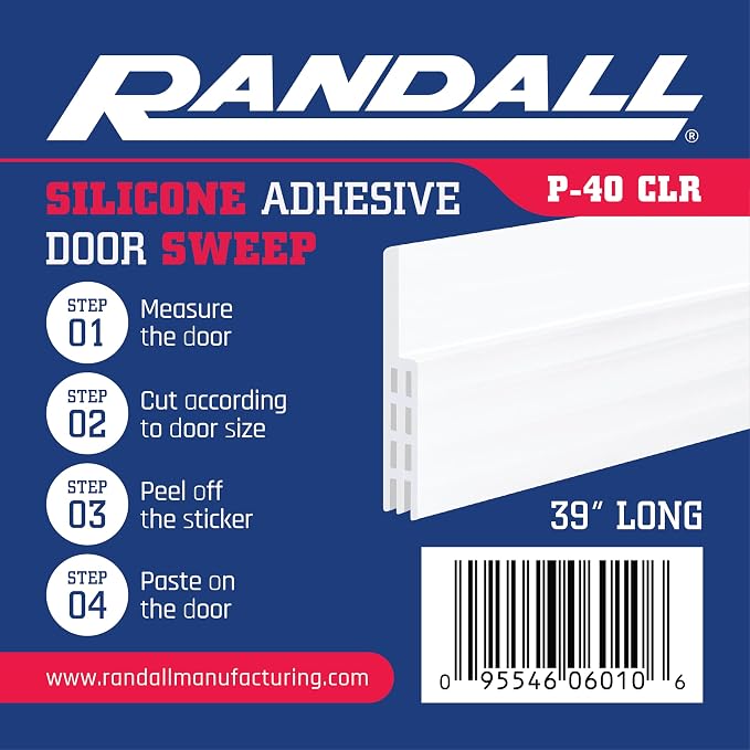Adhesive Backed Door Draft Stopper – Silicone Under Door Sweep - Image 7