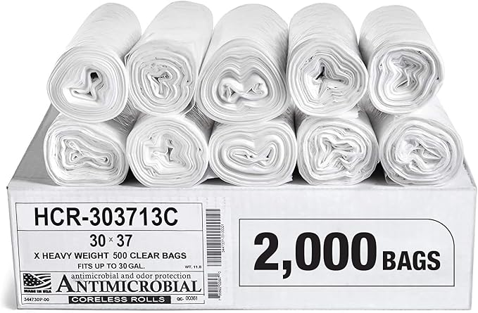 Aluf Plastics High Density Trash Bags, 20-30 Gallon, 13 Micron, by AlufPlastics