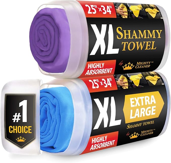 Premium XL Shammy Towel for Car by MightyCleaner
