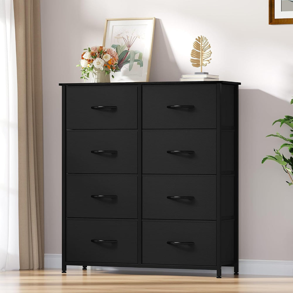 YITAHOME Fabric Dresser with 8 Drawers, Tall Dresser with Fabric Bins, Storag...