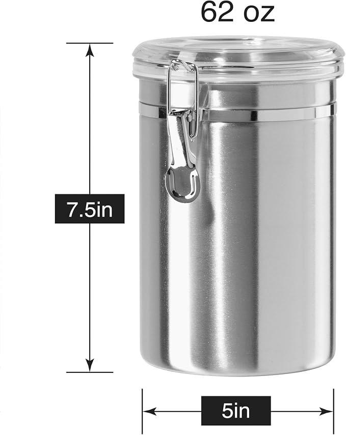 Oggi Stainless Steel Kitchen Canister 62 fl oz - Image 8