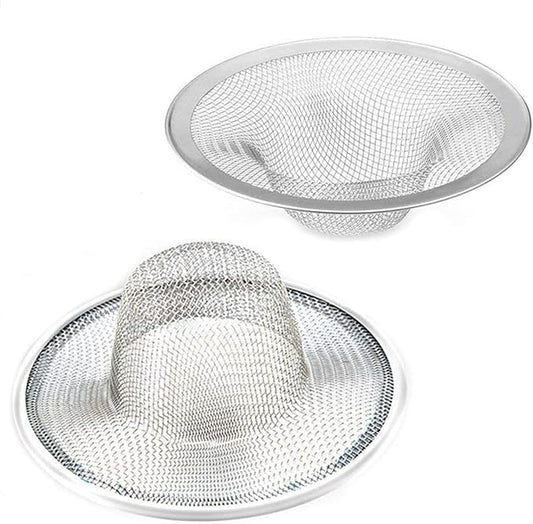 2 pcs Heavy Duty Stainless Steel Slop Basket Filter Trap, 2.75" Top / 1" Mesh by BESSEEK