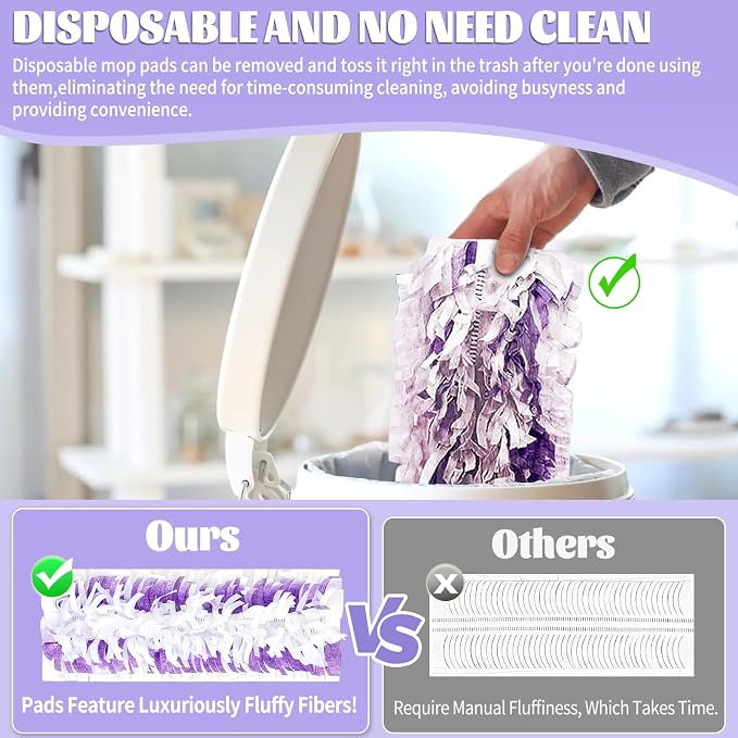 25 Pack Disposable Mop Pads for Swiffer Power Mop Pads, Replacement for Swiffer - Image 5