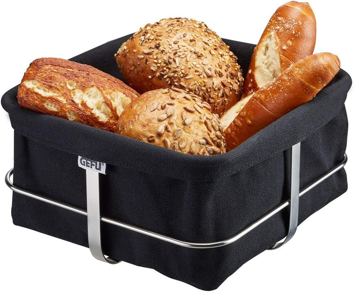 GEFU Bread Basket Square with Black Liner