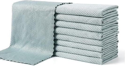Microfiber Glass Cleaning Cloth, 10 Multi-Functional Reusable Lint Free Cloths by Unknown