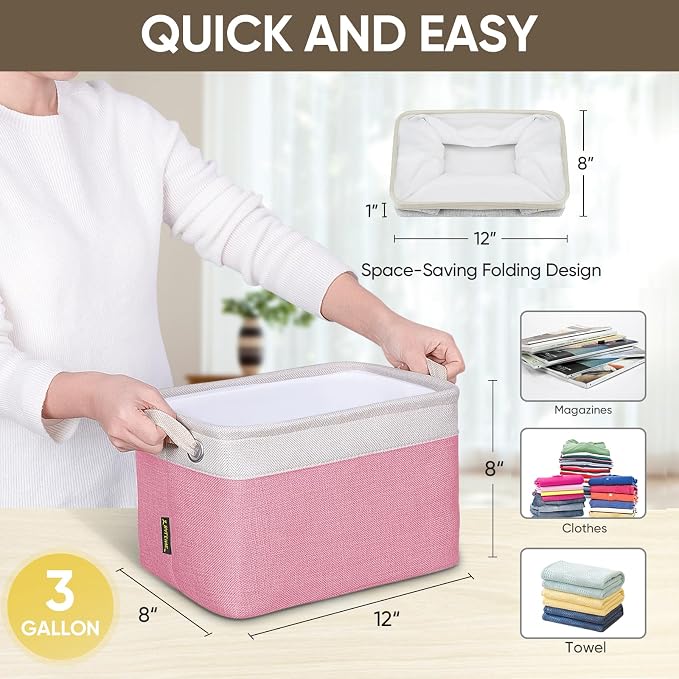 BALEINE 4 Pack Fabric Storage Bins - Image 7