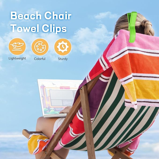 Senbowe 12 Pcs Beach Towel Clips - Image 4
