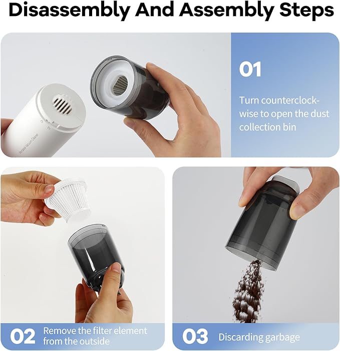 Mini Vacuum Cleaner Cordless, Car Vacuum Cleaner Portable - Image 7
