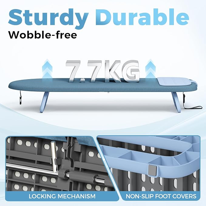 KINGBOARD Tabletop Ironing Board, Small Ironing Board - Image 6