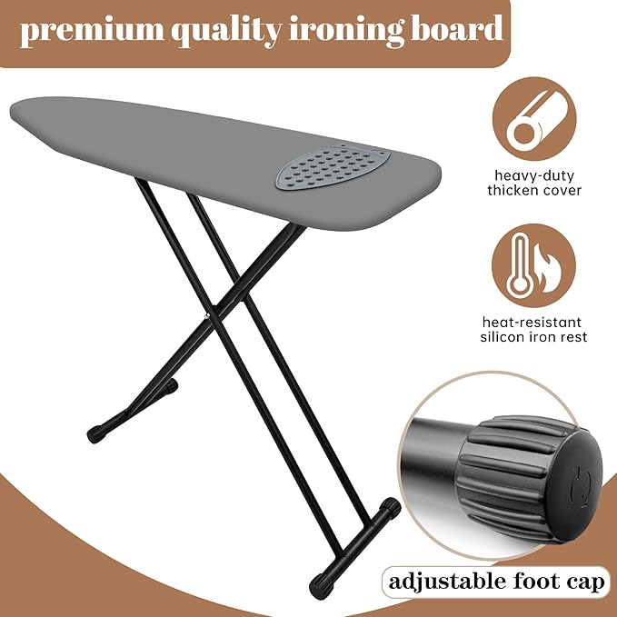 Ironing Board, Compact and Space Saver, Size 13 x 43, Metal Construction - Image 7