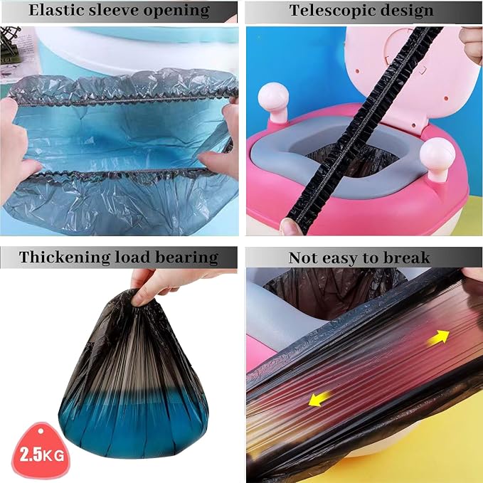 Potty Chair Liners with Elastic, Portable Potty Training Bags, Potty Refill - Image 3