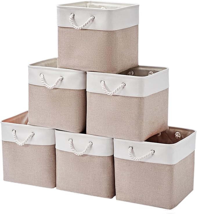 13 x 13 Inch Storage Cubes，6 Pack Cube Storage Bins by ISEMINGLA