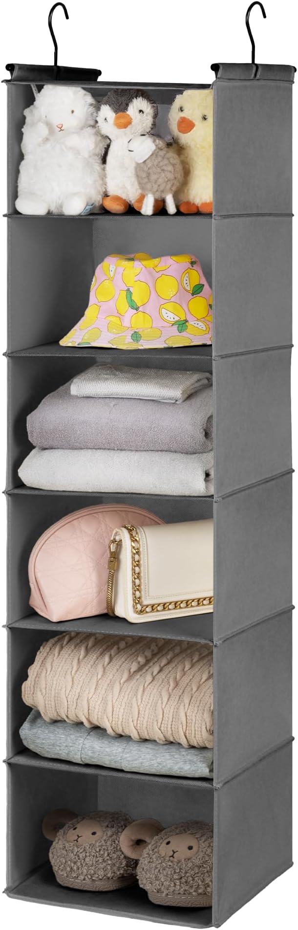 GRANNY SAYS 6 Shelf Hanging Closet Organizers and Storage, Collapsible Closet by GRANNYSAYS