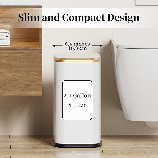2.1 Gallon Bathroom Trash Can - Image 4