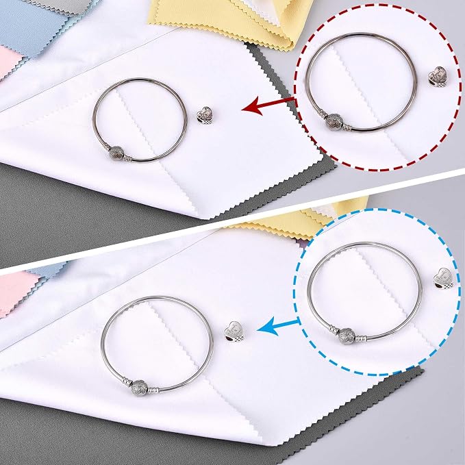 SEVENWELL 4pcs Jewelry Polishing Cleaning Cloth Large 10'' x 12'' - Image 4
