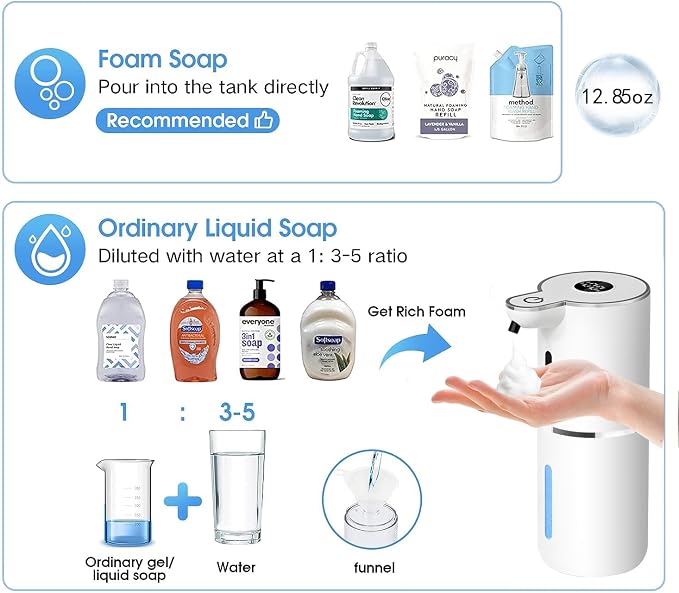 Automatic Foaming Soap Dispenser, 6 Level Adjustable Foam, Wall Mount Soap - Image 6