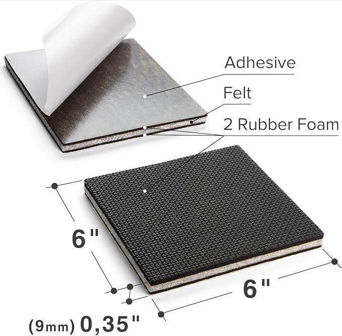 X-PROTECTOR Non Slip Furniture Pads – 4 PCS Premium Furniture Grippers 6"! Best - Image 3