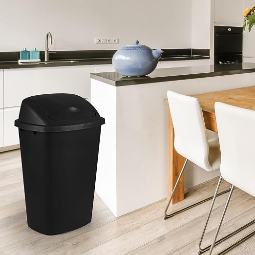 Bringer Black 13 Gallon Kitchen Trash Can - Image 4