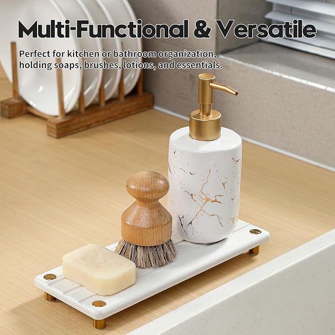 Instant Dry Sink Caddy Kitchen Sink Organizer, Quick Drying Diatomaceous Earth - Image 8