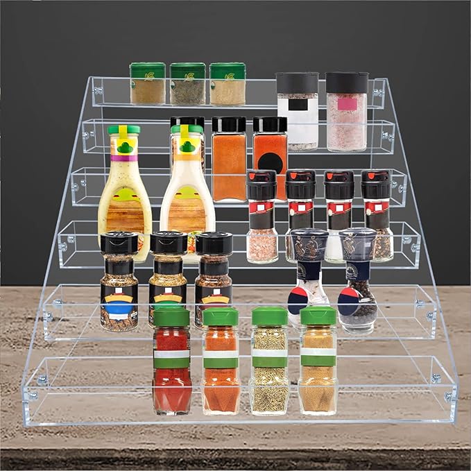 PMMASTO Tiered Spice Rack, Seasoning Organizer, Kitchen Organization and Storage - Image 6