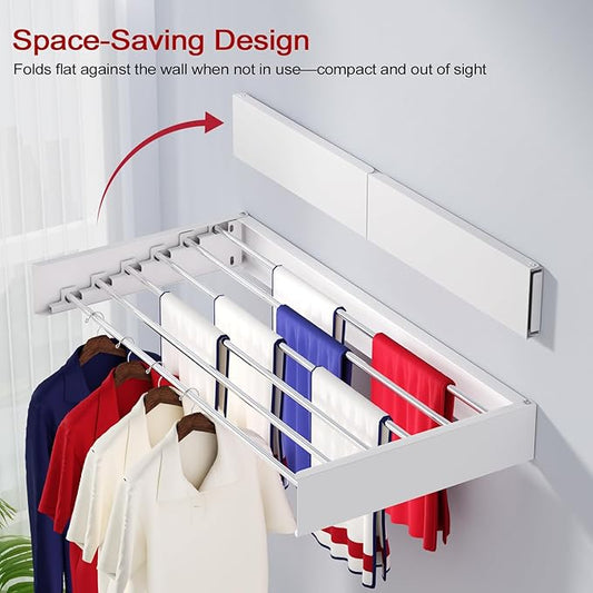 Wall Mounted Drying Rack 40", Foldable Laundry Drying Rack - Image 2