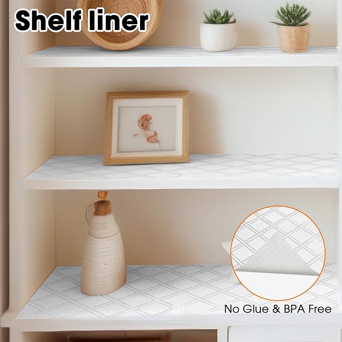 Drawer and Shelf Liner for Kitchen Cabinets Non-Adhesive Cabinet Liners for - Image 9