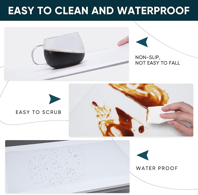 Shelf Liners for Kitchen Cabinets Non-Adhesive & Washable, Non Slip Cabinet - Image 5