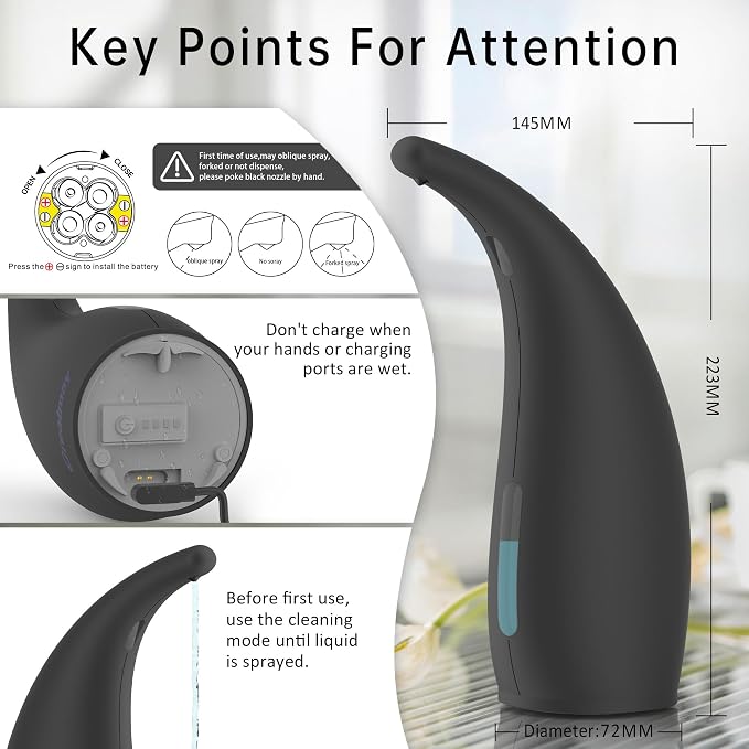 Adjustable Automatic Soap Dispenser Touchless, 4 Adjustable Levels Touchless - Image 3