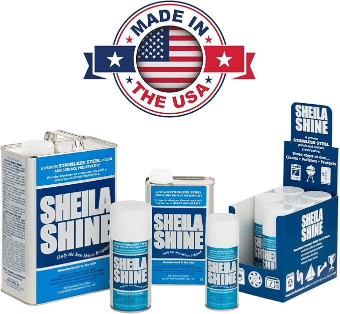 Sheila Shine 1 Gal. Can Stainless Steel Cleaner and Polish, Protects Household - Image 5