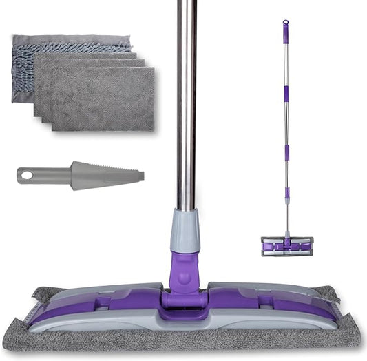 ITTAHO Microfiber Flat Mop Floor Cleaning System, Wet & Dry Dust Mopping by ITTAHO