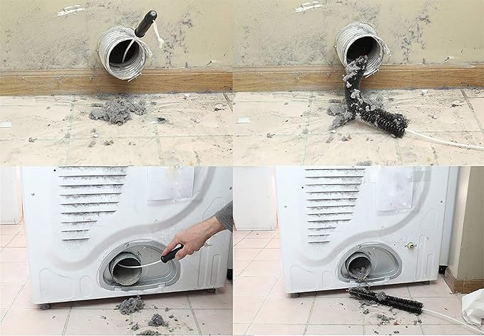 Dryer Vent Cleaner Kit 28 Inch Cleaner Lint Trap Flexible Refrigerator Coil - Image 2