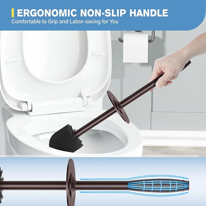 UPTRONIC Toilet Brush, Aluminum Alloy Toilet Brush and Holder Set - Image 5