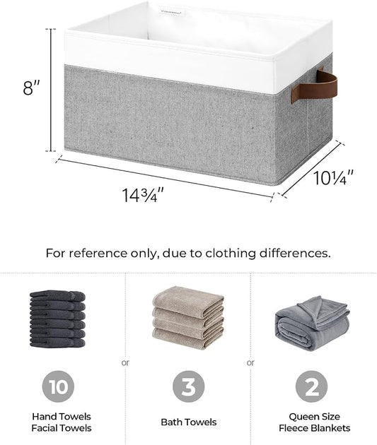StorageWorks Storage Baskets for Shelves, Foldable Fabric Closet Storage Bins - Image 2