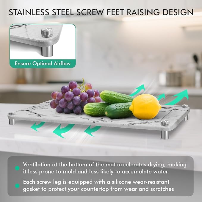 Stone Drying Mat For Kitchen Counter Superb Absorbent Diatomaceous Earth Mats - Image 3