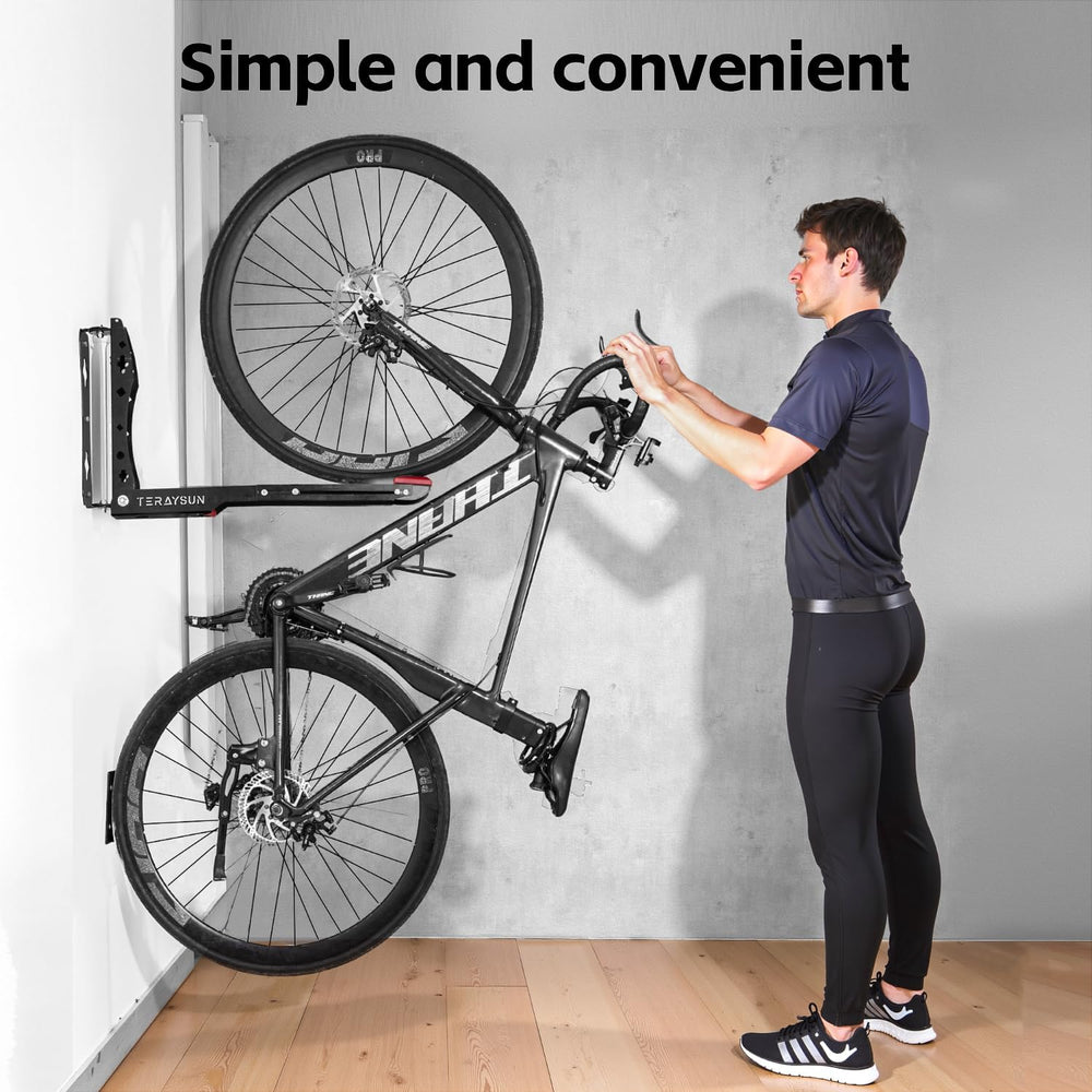 Swivel Bike Wall Mount Rack, Adjustable Vertical Bicycle Hanger for Garage St...