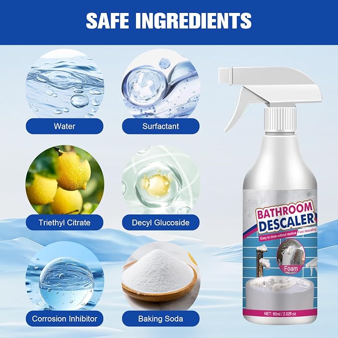 2PCS Bathroom Descaler Foam Cleaner, Stubborn Stains Cleaner, Bath-room - Image 7