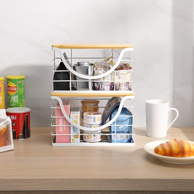 Extra Large Trash Bag Holder Stackable Kitchen Storage White, 2 Pack Wall - Image 5