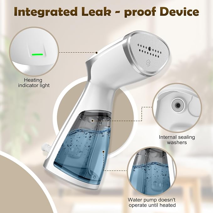 Portable Steamer for Clothes, 20s Fast-Heat Handheld Garment Steamer - Image 6